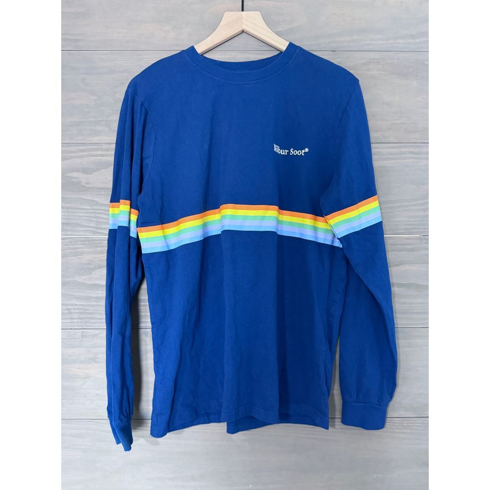 Wilbur Soot 96' Version 1.2 T-shirt Adult Large Blue Stripe‎ PC Computer Logo